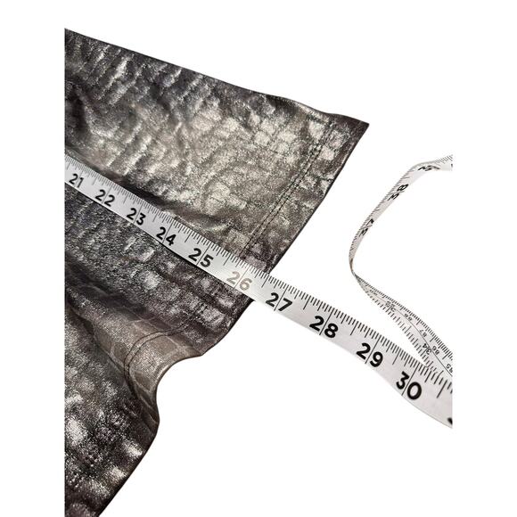 Chico's Gray Metallic Sleeveless Blouse Size 1 Size Medium - Picture 4 of 5